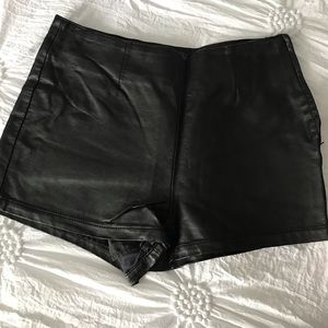 Forever 21 faux leather shorts